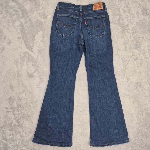 Levi's Denim - Levis 726 High Rise Flare Jeans Women 30 Dark Wash Blue Denim A3410-0005 Stretch